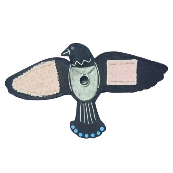 Raven Sewing Bag Guardian of Stitches Handmade Felt Crow Sewing Pouch Sewing Accessories Organizer Gift for Craft Lovers Mom Women