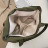 Fashion Large Capacity Nylon Women's Tote Bags Casual Waterproof Youth Shoulder Bag with Front Pocket Lightweight Work Handbag