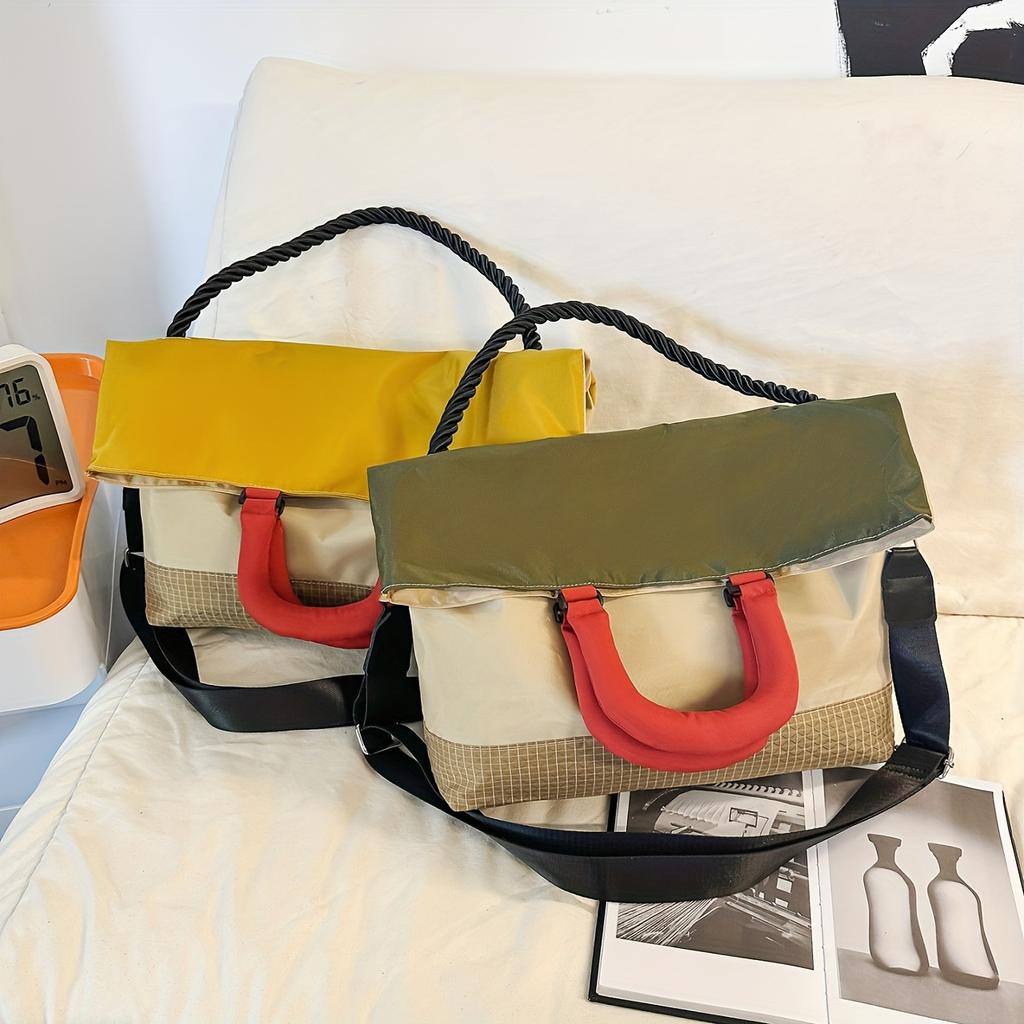 Large capacity men's and women's same simple tote bag shoulder bag