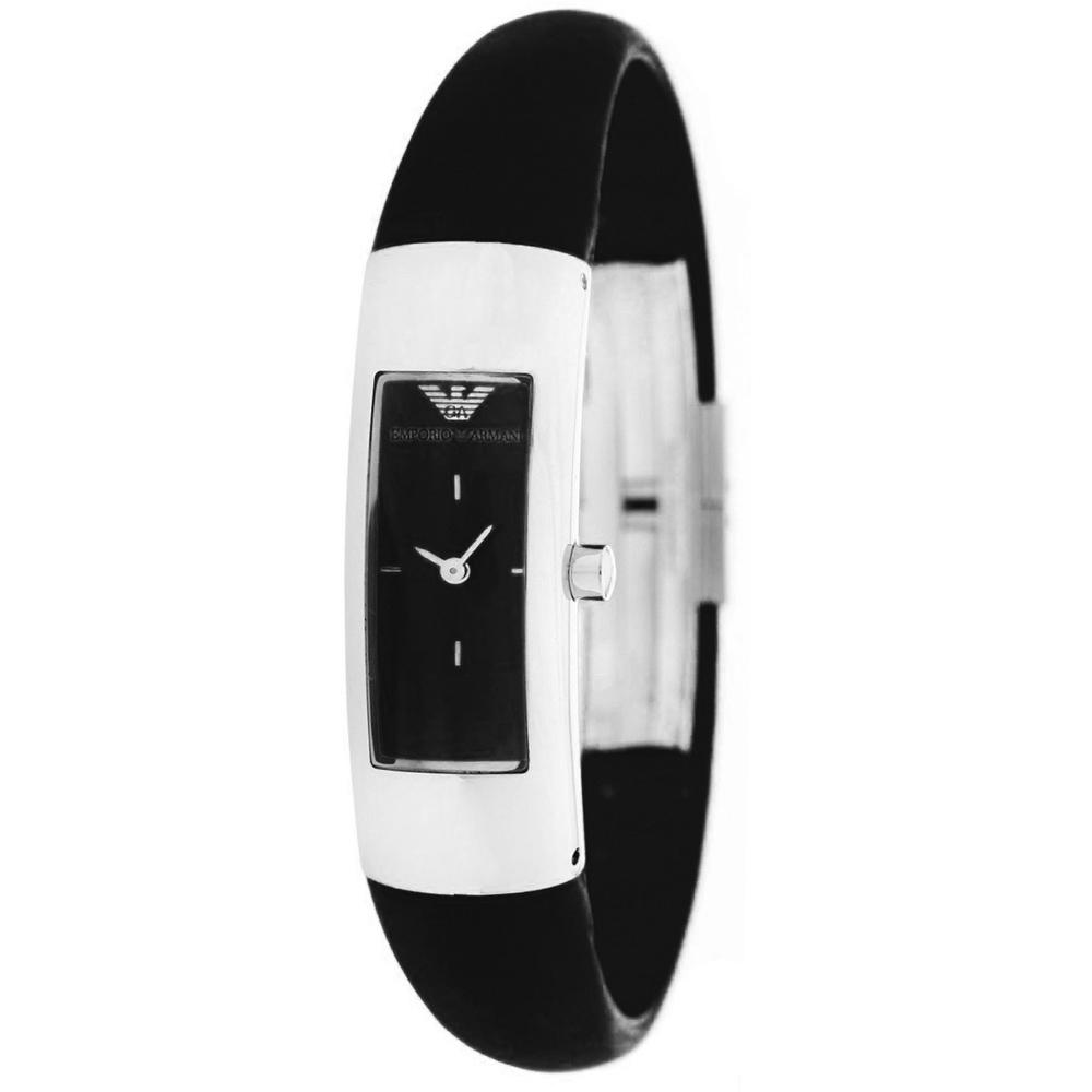 

Женские кварцевые часы Emporio Armani Historical Collection Черный силикон/резина AR1009 чёрный