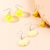 Cute Resin 3D Simulation Duck Drop Earrings for Women Girls Dice Cloud Dangle Earrings Kid's Jewelry Gift