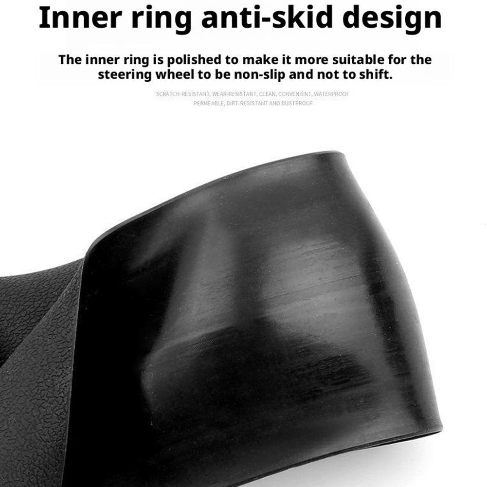 Universal Car Steering Wheel Cover Elastic Glove Silicone Soft Texture Multi-color Anti-slip Car Decoration DIY Accessories