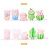 5 Pcs Mini Piggy Figures Cute Car Dashboard Ornaments For Car Garden Cake Decoration,a - DD