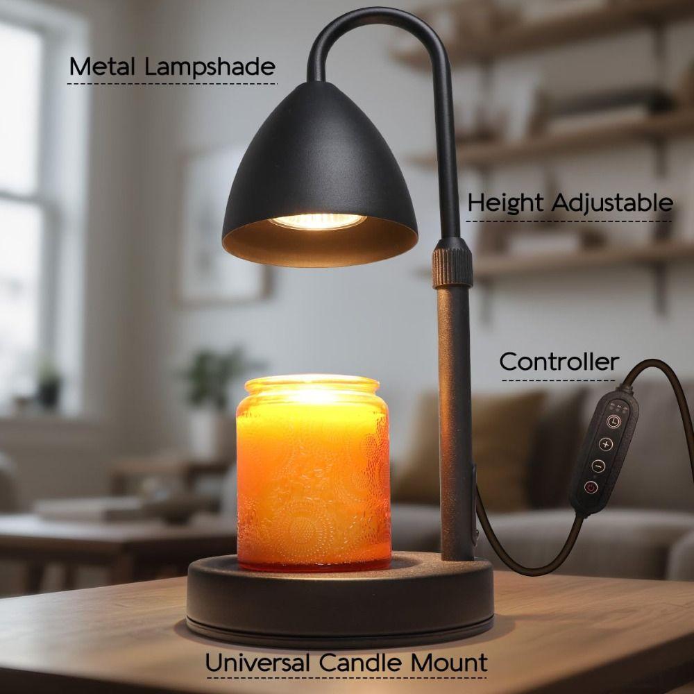 with Timer Dimmer Candle Warmer Lamp Bedroom Home Decor Adjustable Height Wax Melter with 2 Bulbs Aromatherapy Lamp