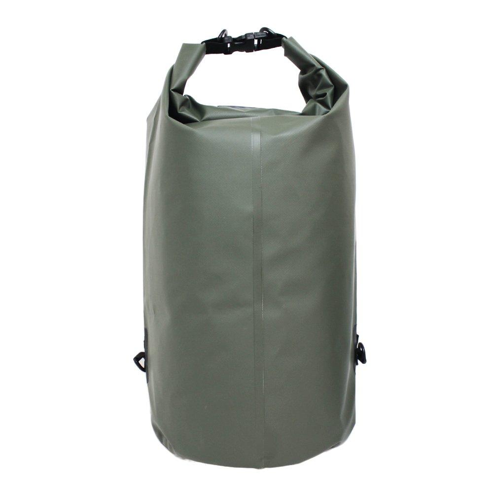 Bigman 30L Wasserdichter Trommelförmiger Packsack in Oliv, Unifarben, für Outdoor-Aktivitäten, Katastrophenvorsorge, Bergsteigen und Reisen, und kann