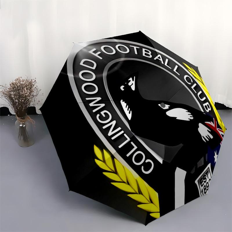 Collingwood Football Club, Raven Automatic Opening and Closing, 8 rib Structure Portable Umbrella, Suitable for Men and Women in All Seasons