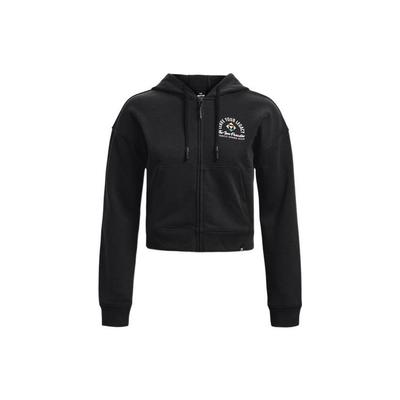 Project Rock Johnson Logo Print Zip Hoodie Women Hoodie Black 1379002-001