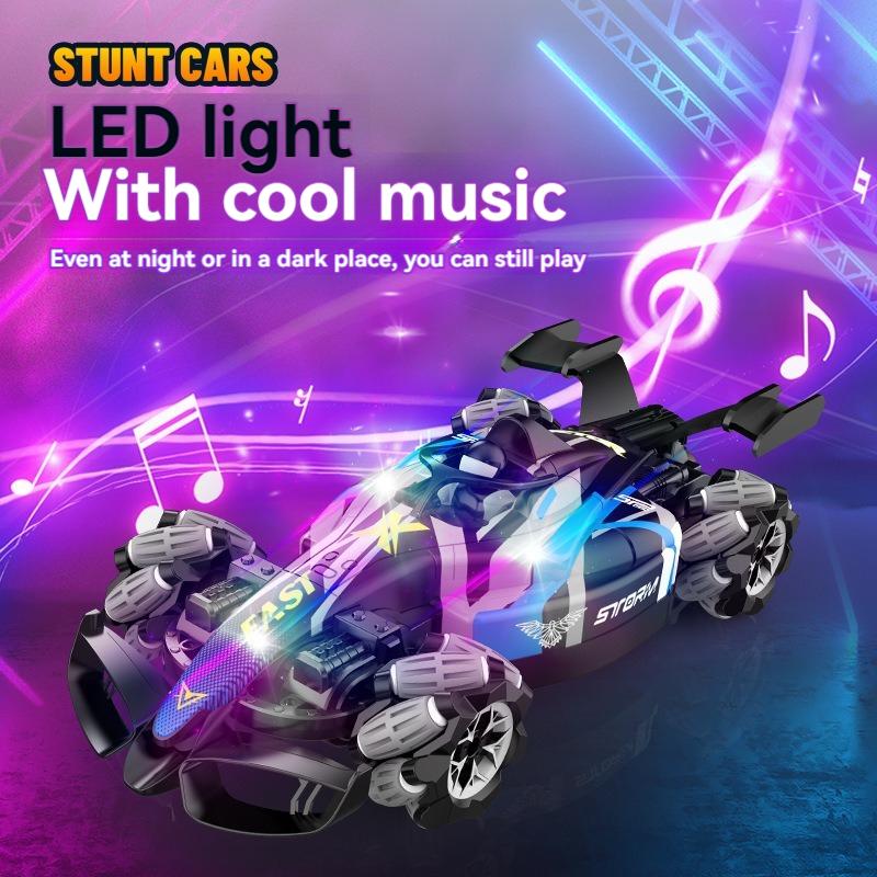 2024 Noua mașină F1 cu telecomandă 1:12 Spray Stunt Car 2.4GHz 4WD High Speed ​​Drift Car Rotație 360° Lumini LED Sunete realiste ale motorului Jucărie cadou pentru copii