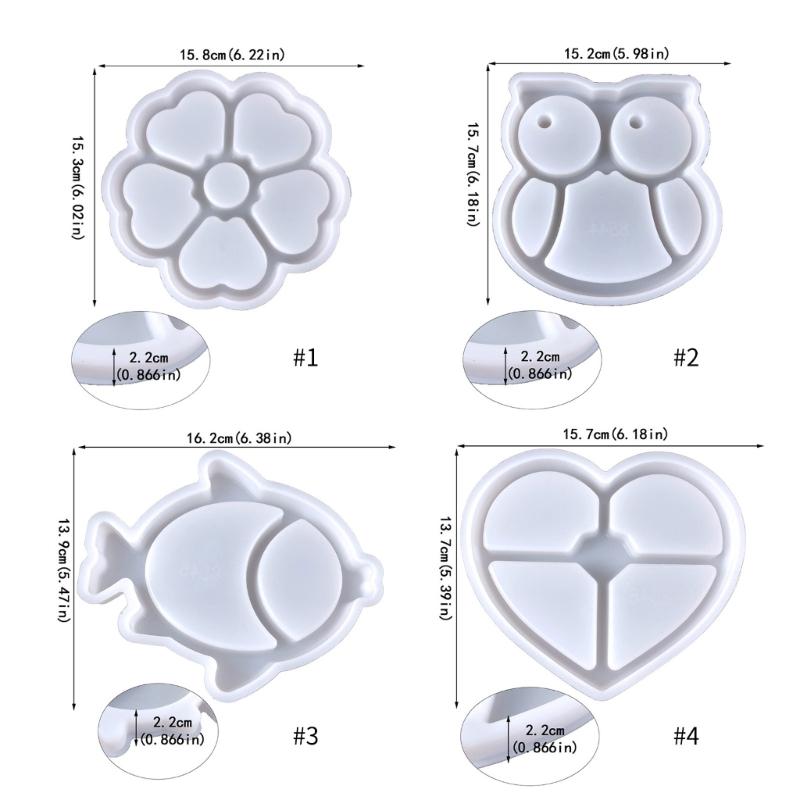 Úložný box Pryskyřičná silikonová forma Květina Srdce Krabičky na drobnosti a šperky Epoxidová forma pro epoxidovou pryskyřici DIY-Domácí dekorace