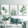 Pflanzenposter im skandinavischen Stil Grüne Blätter Dekoratives Bild Moderne Wandkunst Innenraumgemälde für Wohnzimmer Heimdeko