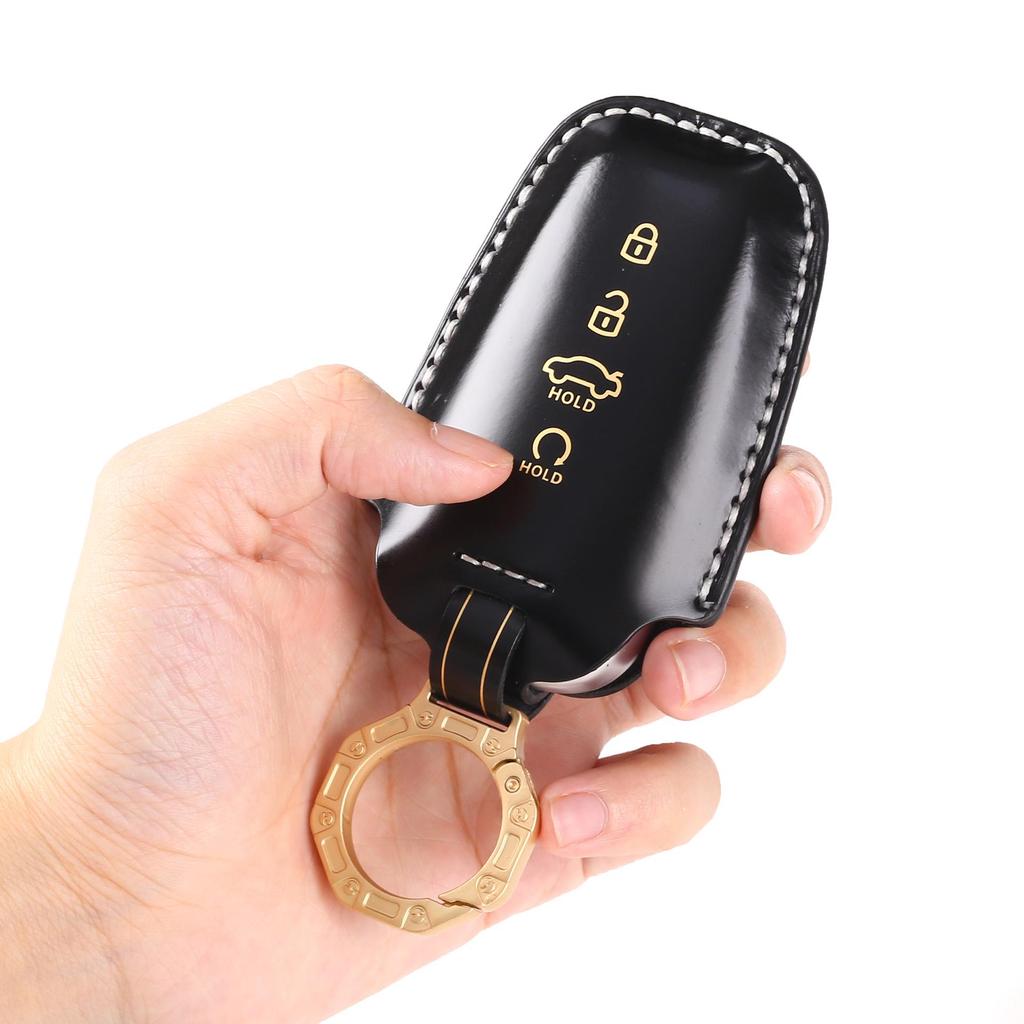 Premium Leather Key Cover for Hongqi H5/H9/H7 - High-End Gift Box Set