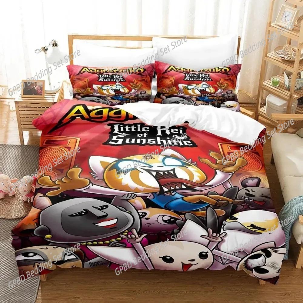 Comforter 3D Print Cartoons Aggretsuko 3D Bedding Set Comforter Linen S Home Decor Single Double Twin King Queen