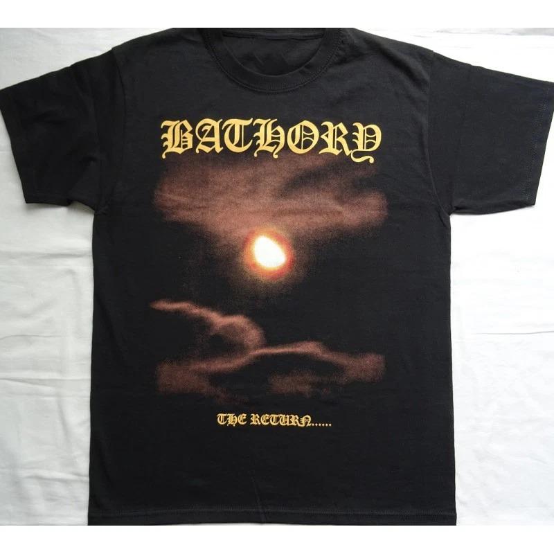 

Vintage Metal Band Tops Rock Ounk Tshirt Bathory Under The Sign of The Black Mark TShirt Casual Loose Oversize Tee Unisex 4XL