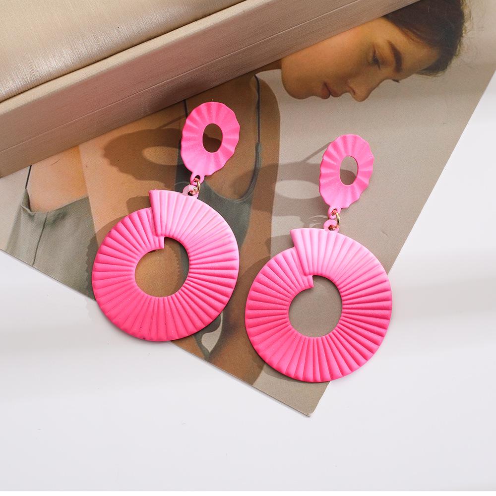 

Европейские и американские красочные геометрические серьги с росписью - многостильные серьги-пусеты и серьги-подвески для женщин