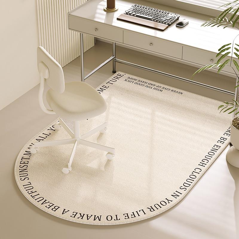 

Computer Swivel Chairs Mat Office Chair Floor Mats Letter Print Anti-slip Soundproof Rugs Study Bedroom Decorative Carpet Tapis 50X80cm