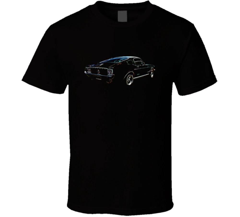 67 Mustang Fastback Rear View Musclecar Gift T Shirt 2XL