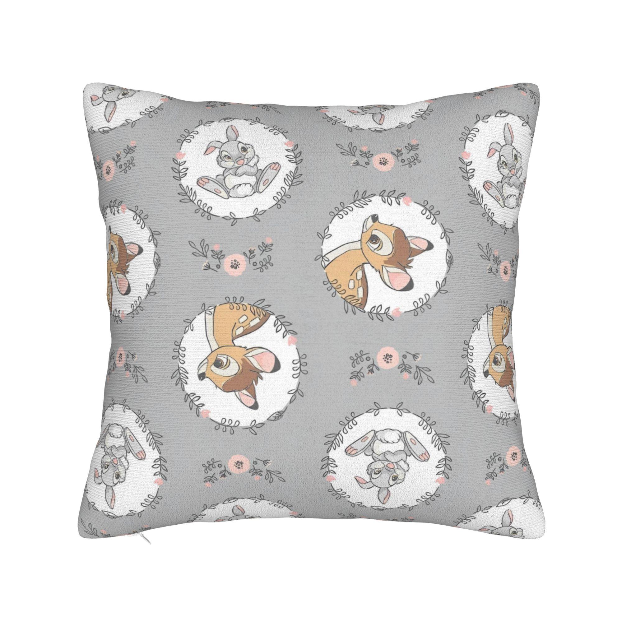 Цветочные квадратные наволочки с Бэмби Декоративные наволочки Модный полиэстер для подушки в машину 40x40см 30cmx30cm