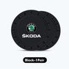 KEOW9 2pcs Silicone Car Coaster Water Cup Bottle Holder Mat Anti-Slip Pad For Skoda Fabia 1 2 Octavia a7 RS Superb Rapid Yeti Karoq