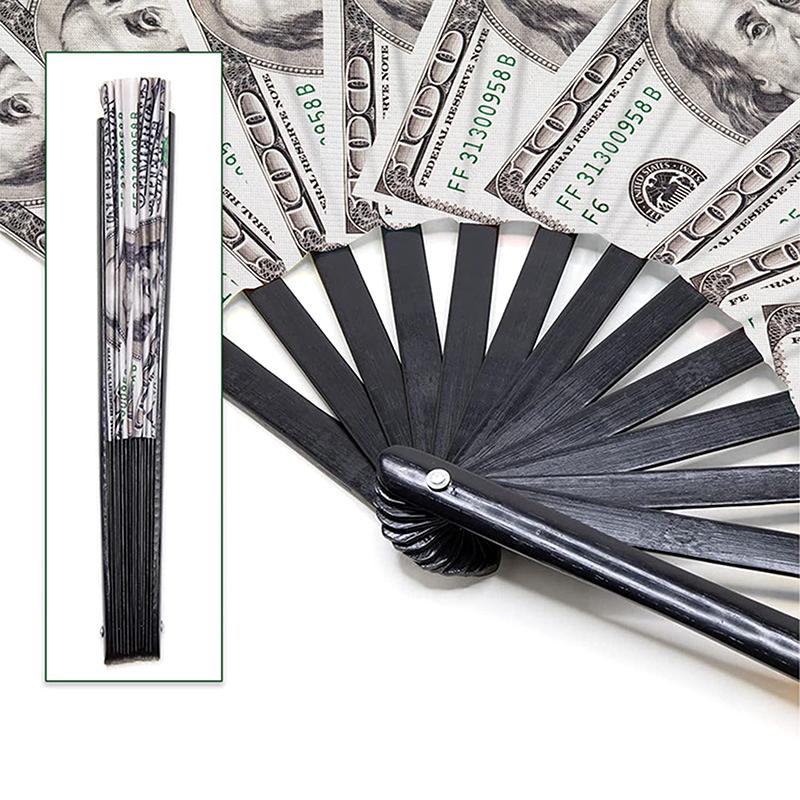 Hand Fan, Line Dance Fan, Decorative Folding Fan, Money Pile/Money Fan, Music Festival Club Event Party Role Play