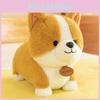 Adorable Corgi Plush Toy Soft Stuffed Animal Yellow Dog Doll Perfect Gift For Girls