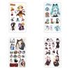 Exquisite Anime Mini Tattoo Aufkleber mit charmanten Zeichentrickfiguren für einen einzigartigen Ausdruck