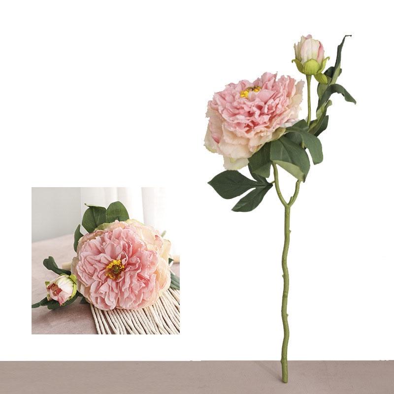 

2 большие головы Роза Красный Пион Искусственные цветы Букет Поддельный цветок для дома невесты Свадебные украшения