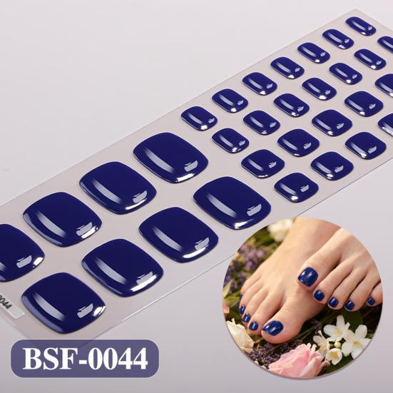 Gel Toenail Strips with File Easy Apply Remove No LED Lamp Needed Adhesive Nail Sticker Home Manicure DIY Toe Nail Polish Wrap