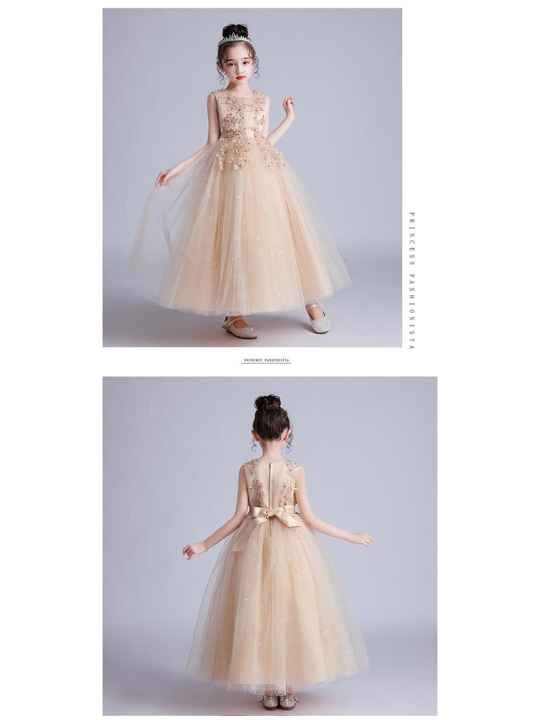 Girls' Puffy Princess Dress: Summer Flower Girl Gown for Weddings, Birthdays, and Performances