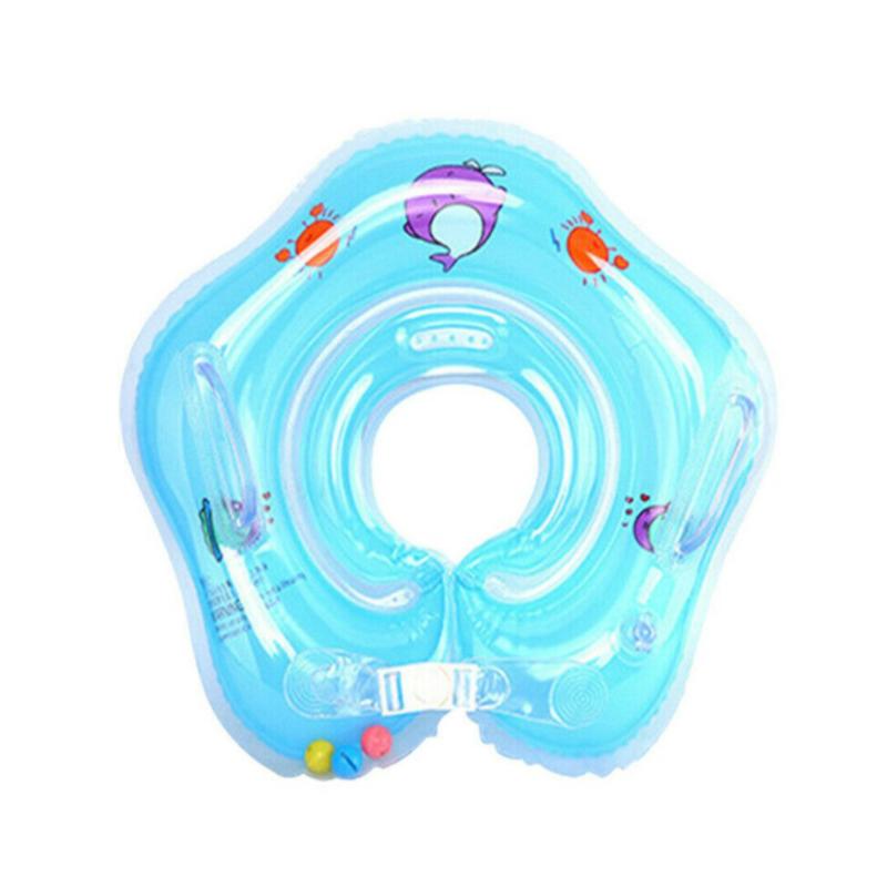 Baby Pool Swimming Bath Shower Neck Floating Water Tub Inflatable Circle Ring