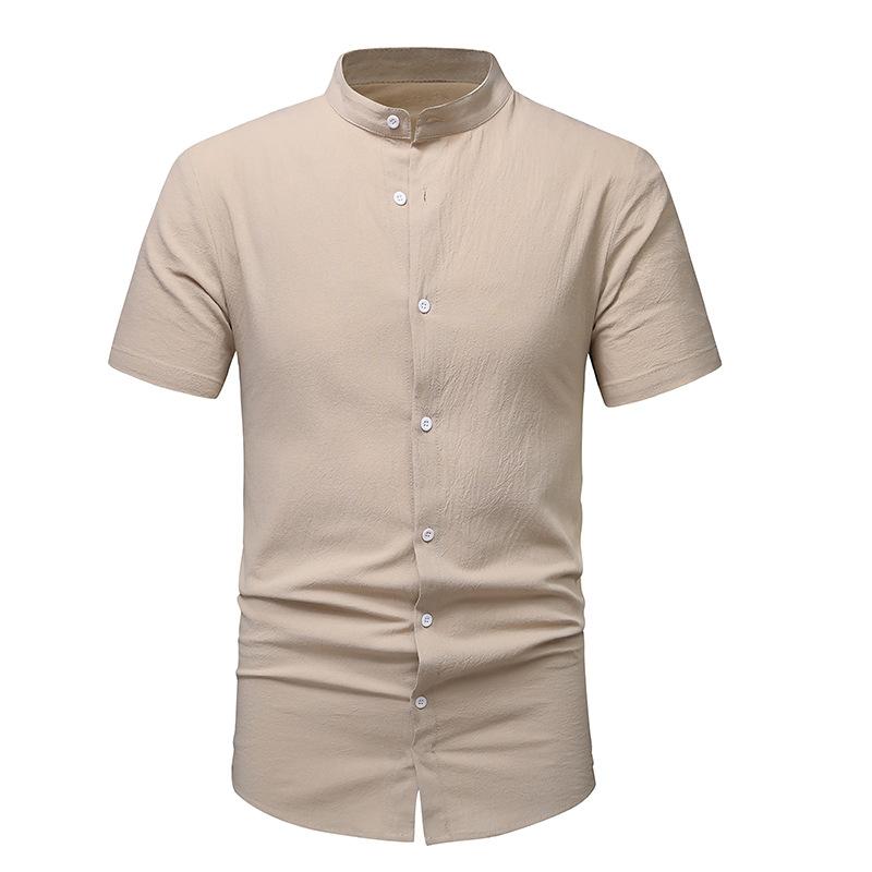New Summer Men's Fashion Short Sleeve Shirt Breathable Sweat-absorbing Comfortable Men's Short Sleeve Top