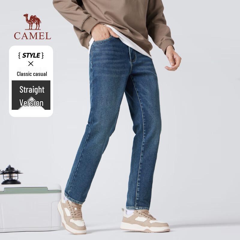 

Camel Мужские зимние теплые джинсы прямого кроя на флисовой подкладке 38