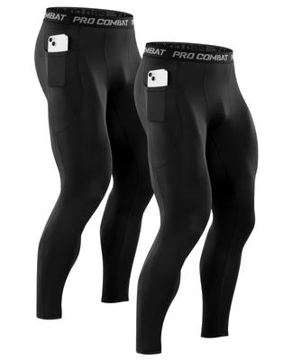 Niksa Compression Tights with Sports Long Stretch Compression Men's Pockets, Innerwear, Tights, Leggings, Running, Training, Pants, Odor-Detergent,
