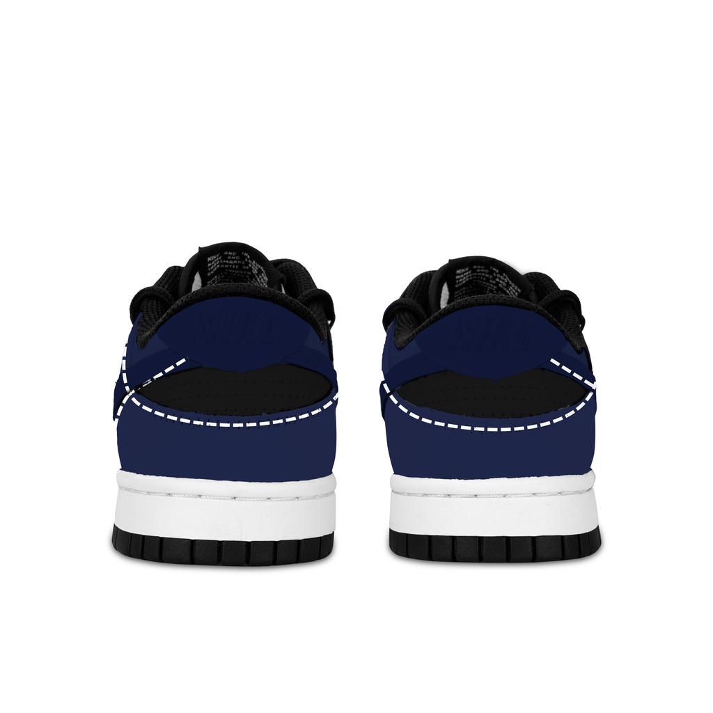Nike Dunk Black White, Ink Blue Simple Line Abrasion Resistant Abrasion Resistant Low Top Skateboard Shoes Unisex HF5441-100(Team887-)