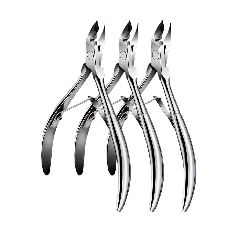 3/4 Pack Silver Cuticle Trimmer Nippers Cutter Tool Stainless Steel Nail Cuticle Scissors Remover with Pointed Blade Scissors