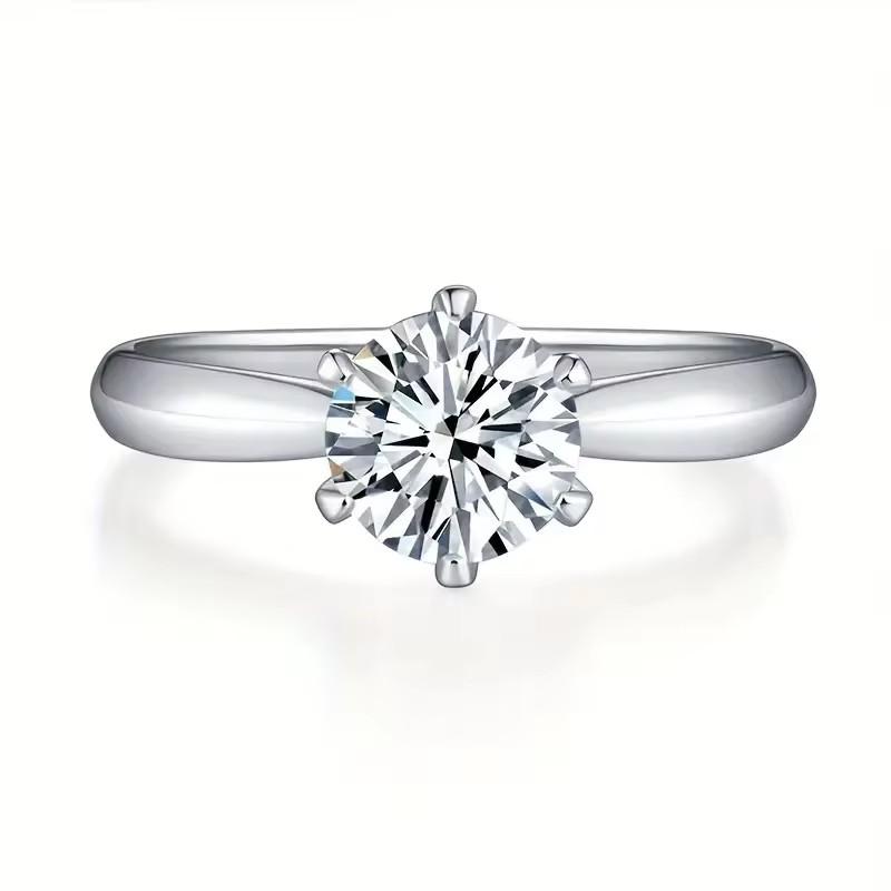 1Carats Moissanite Ring copper Ideal For Man and Women Suitable Ideal For Daily Wear and Gift Ideal For Engagement Wedding Ring