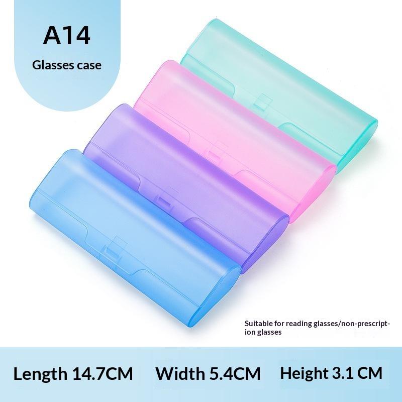 Sunglasses Case Hard Frosted Plastic Ultra Light Portable Dustproof Eyewear Storage Box for Business Trip Travel