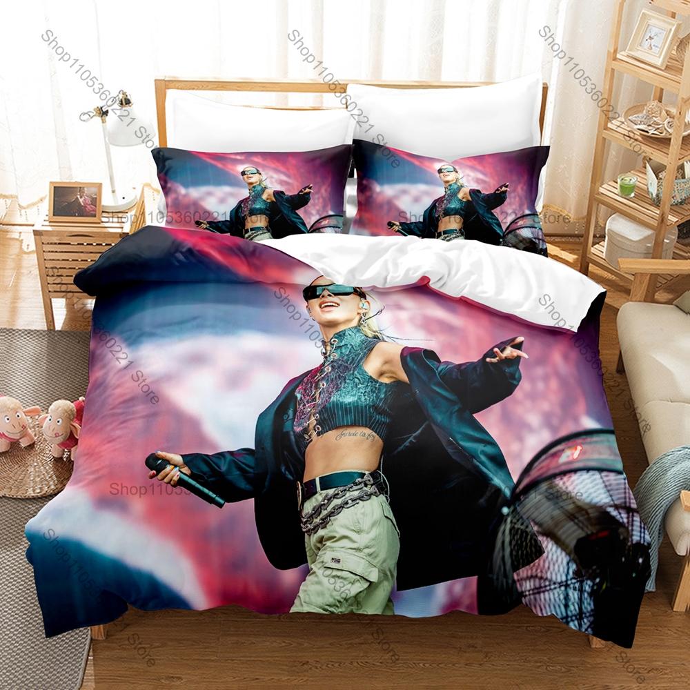 British Musician Rina Sawayama Duvet Cover + 2 Pillowcases, Unique Art Design Bedroom Bedding Set