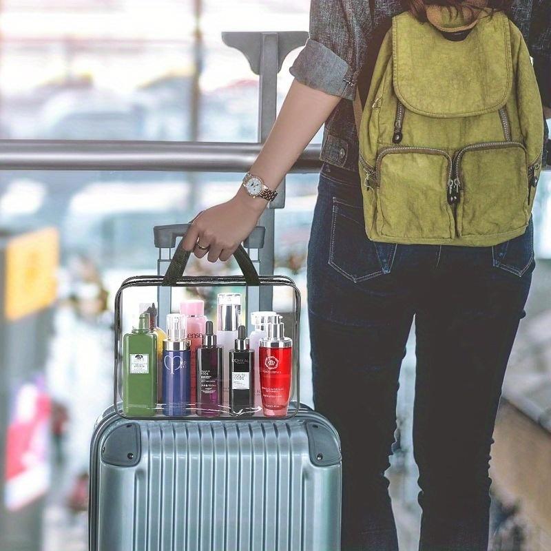 Große Klare Kosmetik-Kulturbeutel-Organizer-Tasche, Transparente Plastik-Tragetasche, Wasserdichte Transparente Kleine Klare Handtasche Geldbörse