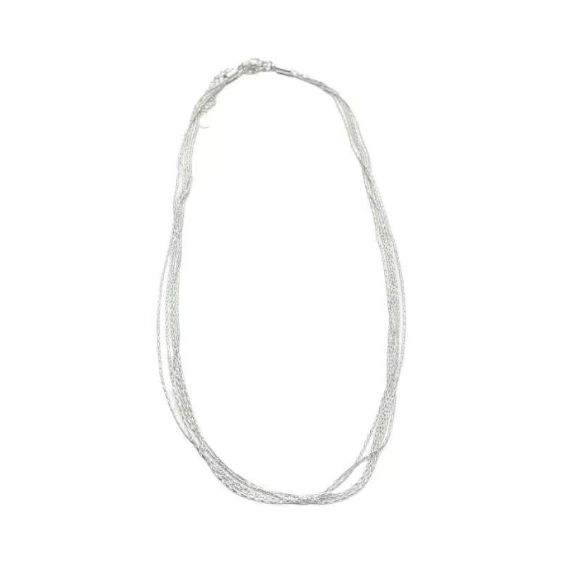 Silver Snake Bone Clavicle Necklace: Multi-layer Small & Shiny, Simple Niche Design, Cool Summer Style