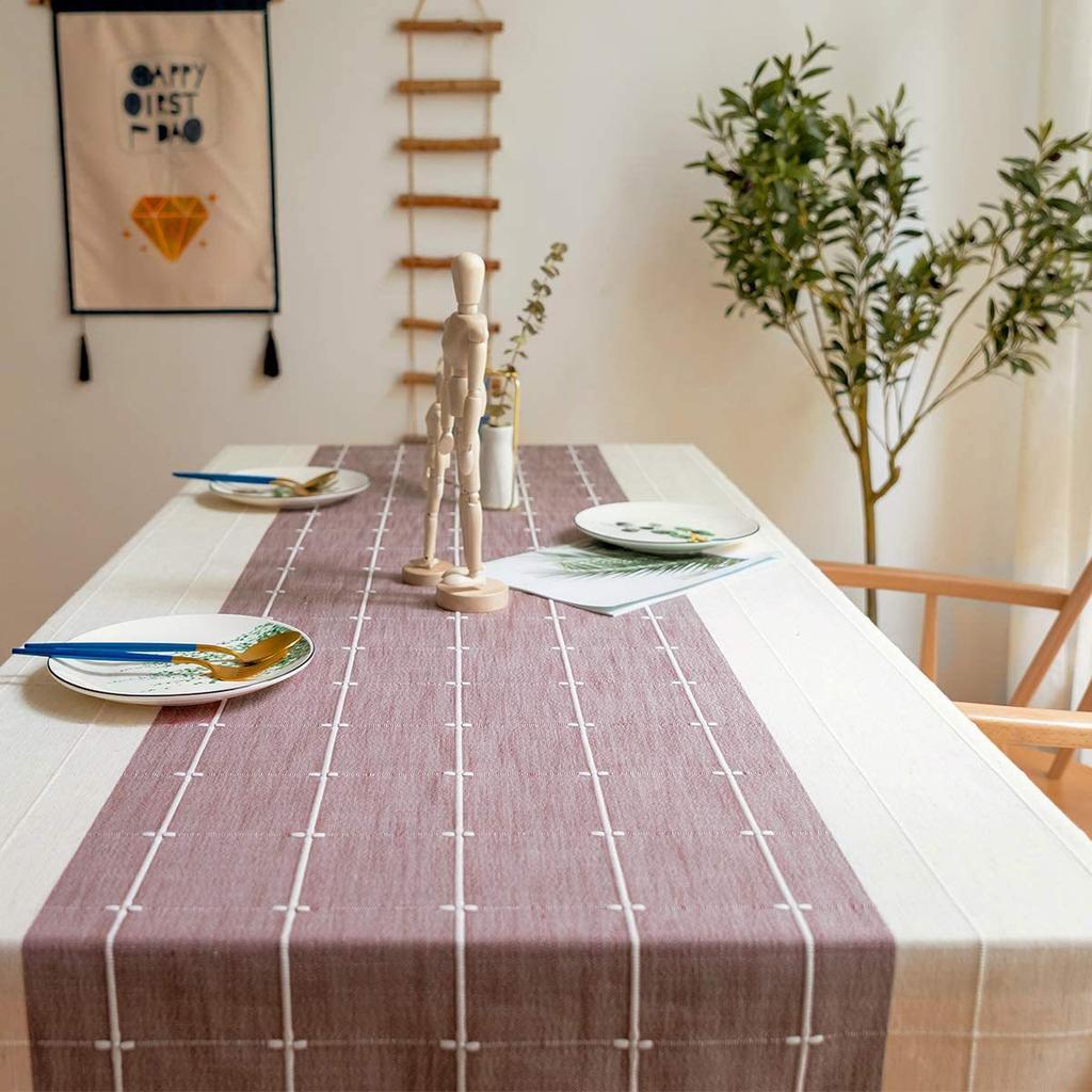 Party Extended Table Cloth Art Walmart Restaurant Plaid Cotton And Linen Tassel Simple Modern Color Matching Tablecloth Cover