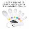 OXO Measuring Spoons, 6 Spoons with Scraper, Dishwasher Safe, White