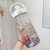 2000ml Stylish Women's Water Bottle with Straw & Scale - Portable for Outdoor & Sports