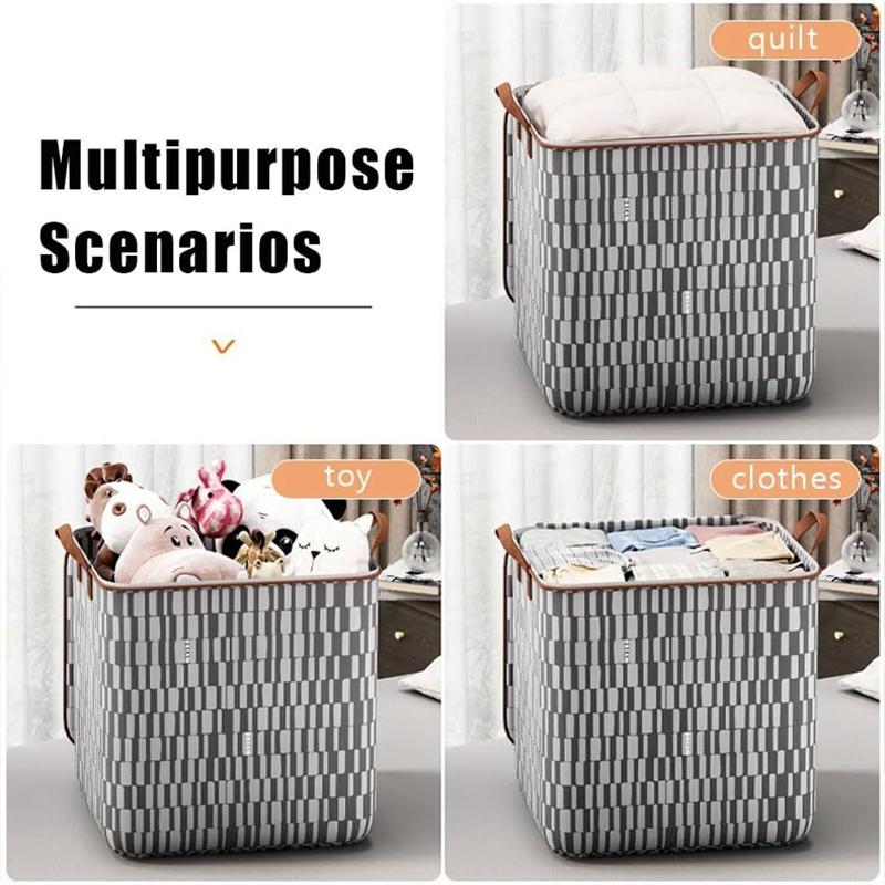 Large Capacity Clothes Quilt Storage Box Underbed Wardrobe Closet.Zipped Organizer Bag