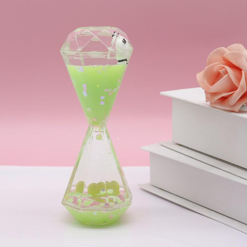 Dreamy Milky White Liquid Diamond Oil Hourglass Ornament - Children's Day Gift