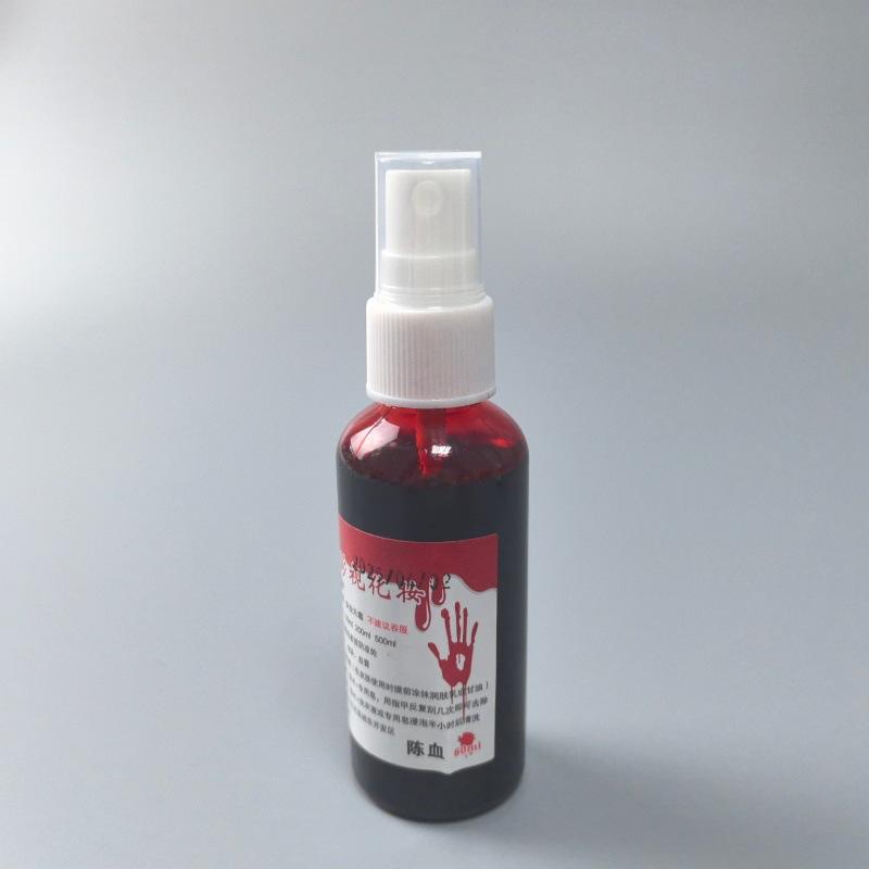 Spray de Sangre Falsa Especial Halloween Efectos Especiales Maquillaje Escenario Teatro Lavable Fresca Envejecida Sangre Falsa