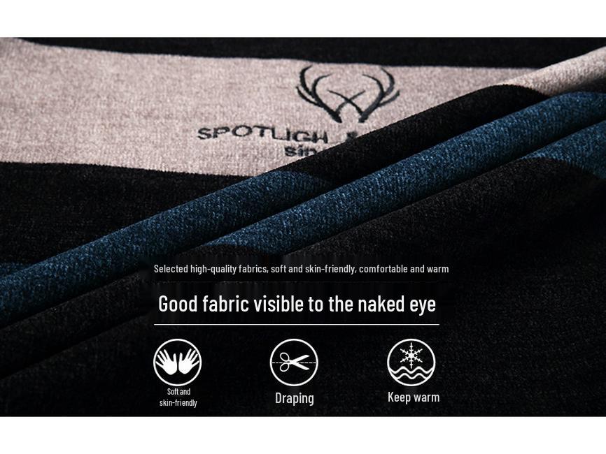 Men's Winter Chenille Velvet Thickened Knit Sweater Hoodie - Round Neck Casual Base Layer.