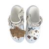 Crocs Crush Clog EVA Hand-Painted Graffiti Home & Out Simple Comfortable & Versatile Hole Shoes Unisex White