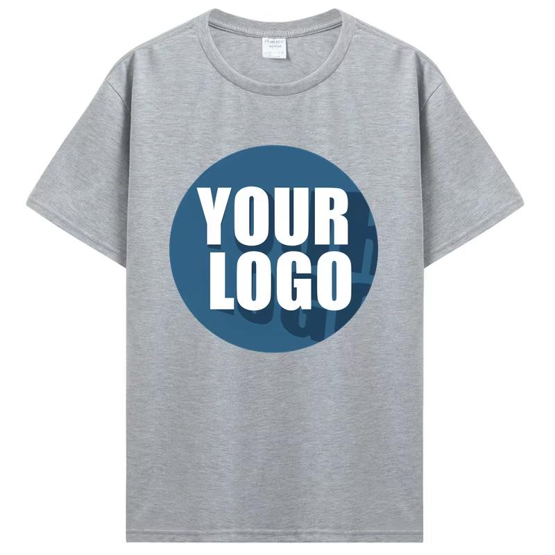 

Custom Your LOGO Tshirt Hip Hop Streetwear Unisex Cotton Tshirts Oversized Top Tee Unisex Summer Retro Personalized T Shirt 4XL