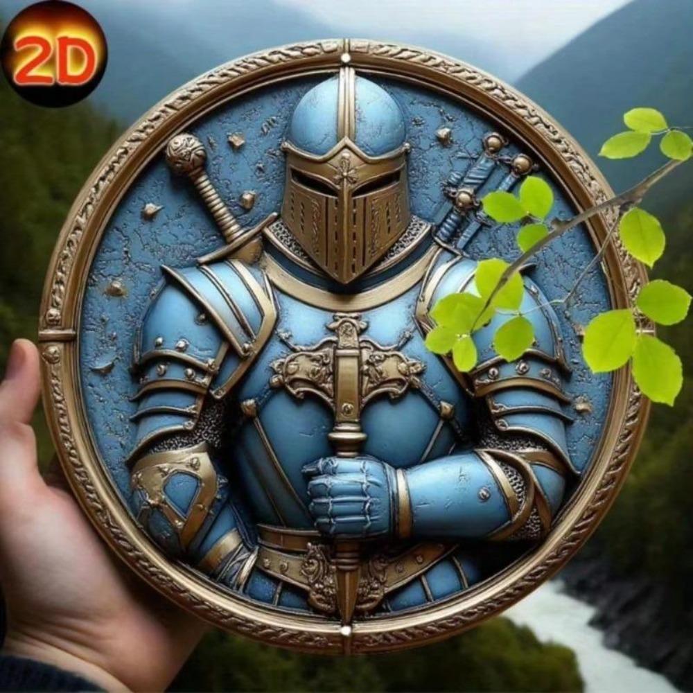 Vintage Ritterstolz Metallblechschild Runde Wandkunst Heimbar Dekor