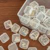 50 Stück Mini Transparente Kunststoff-Aufbewahrungsbox Schmuck-Organizer Transparent Tragbar Multifunktionale Behälter